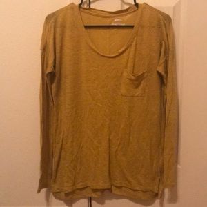 Old Navy Mustard Boyfriend Long Sleeve